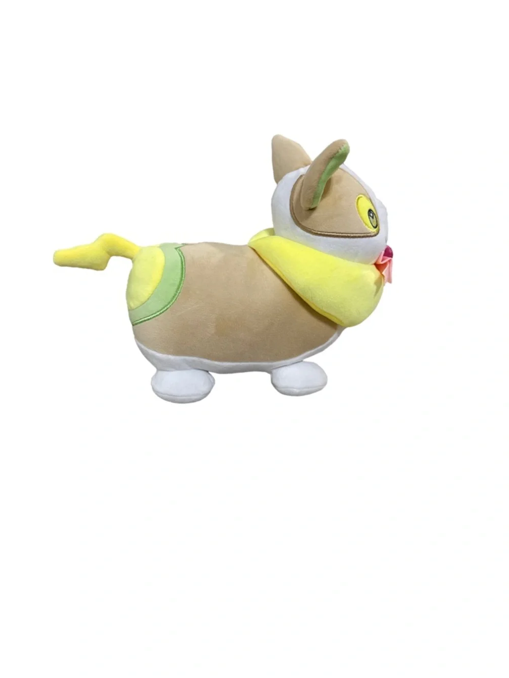 Plush Small Pokemon Toy in Yellow, Pink & Tan with Heart Bow